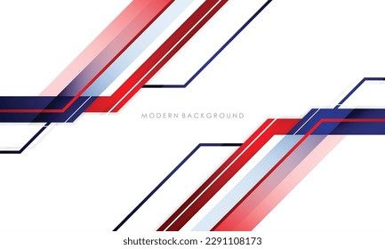 moderner, weißer abstrakter Hintergrund mit blauem und rotem Farbdesign