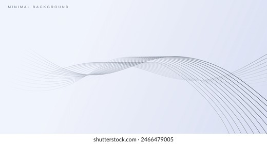 Modern white abstract background with flowing and wavy lines