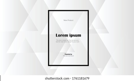 Modern white abstract background in full HD size, vector template for your design work, presentation, website or others.
