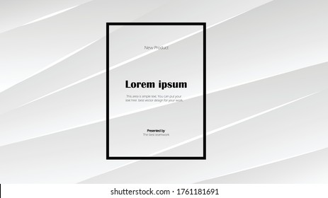 Modern white abstract background in full HD size, vector template for your design work, presentation, website or others.