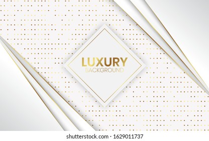 Modern White Abstract Background With Golden Lines