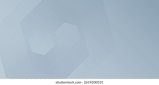 Modern white abstract background with hexagon lines texture suitable art modern