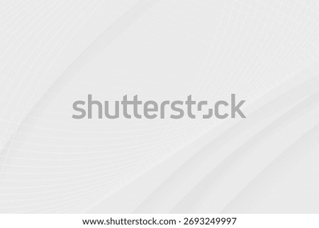 Modern white abstract background wavy lines grid pattern minimalist design delicate smooth backdrop