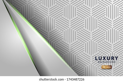 modern white abstract future background banner design with hexagon textures.