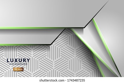 modern white abstract future background banner design with hexagon textures.