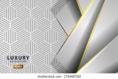 modern white abstract future background banner design with hexagon textures.