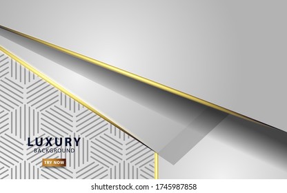 diseño moderno de banner de fondo blanco abstracto futuro con texturas de líneas hexagonales.