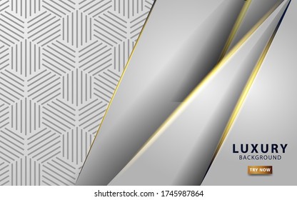 diseño moderno de banner de fondo blanco abstracto futuro con texturas de líneas hexagonales.