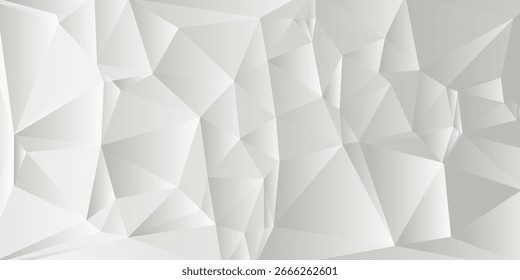 Moderno branco abstrato baixo poli fundo com formas poligonais e gradientes suaves, perfeito para design digital, fundos do site, apresentações e projetos gráficos.