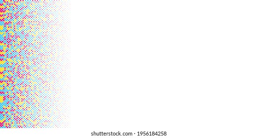 Moderner, abstrakter, weißer Hintergrund. Luxuriöser geometrischer Hintergrund. Abstrakte Dekoration, bunte Farbverläufe von Halftone. Vektorgrafik. dunkelblauer Hintergrund