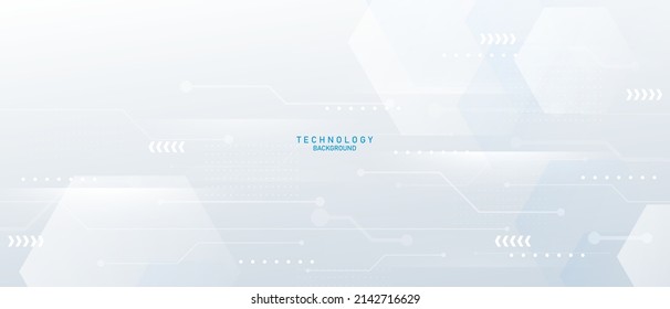 Diseño de fondo de tecnología abstracta blanca moderna ilustración vectorial