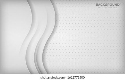 Modern white abstract wave background. Vector illustration.