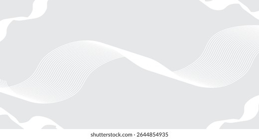 Modern white abstract wave element for design. Digital frequency track equalizer. Vector illustration nice art ight