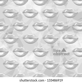 modern white background with beautiful lips