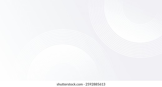 Modern white background circle lines. Digital future technology concept background abstract simple modern