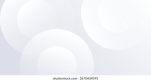Fondo blanco moderno con líneas blancas del círculo. Resumen del futuro digital