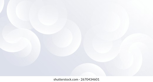 Fondo blanco moderno con líneas blancas del círculo. Arte moderno abstracto del futuro digital
