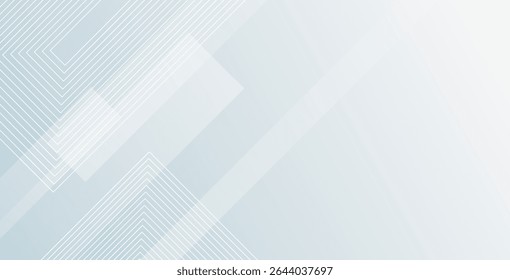 Moderner weißer Hintergrund mit sauberen geometrischen Formen. Abstraktes Business Tapete Design. Ideal für Technologiebanner, Präsentationen, Websites und professionelle digitale Projekte. Vektorgrafik.
