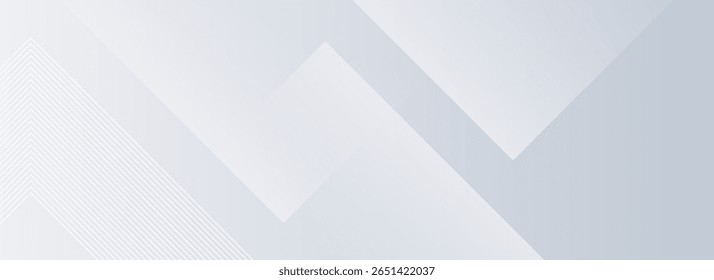 Modern white background with clean geometric shapes. Abstract business wallpaper design. Ideal for technology banners, presentations, websites, and professional digital projects. Vector illustration.