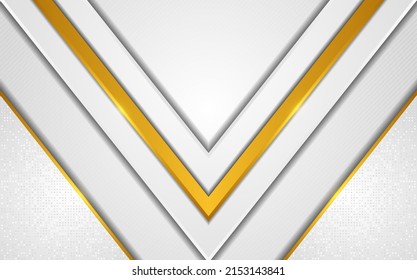 Modern white background combination with line gold