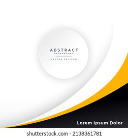 modern white background design with yellow theme
