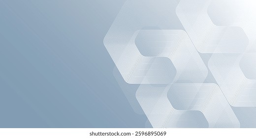 Modern white background with dynamic wavy hexagon texture. suitable for wallpaper poster banner background abstract
