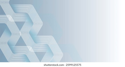 Modern white background with dynamic wavy hexagon texture. suitable for wallpaper poster banner