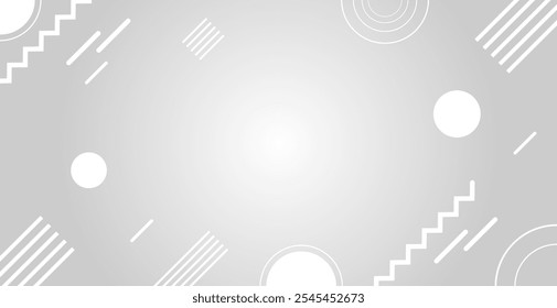 Modern White Background With Geometric Shape. Abstract Business Banner. Technology Wallpaper. BG. Minimal Backdrop. Vector Illustration