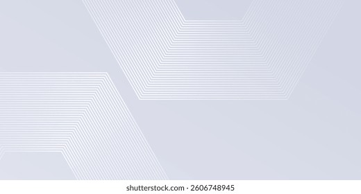 Modern white background with gradient color and artistic dynamic hexagon abstract