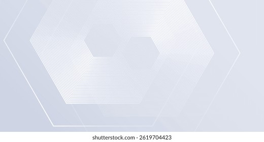 Modern white background with gradient color and artistic dynamic hexagon decoration modern abstract