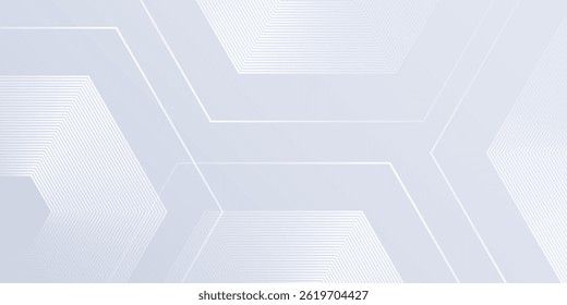 Modern white background with gradient color and artistic dynamic hexagon decoration modern abstract art design