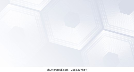 Modern white background with gradient color and artistic dynamic lhexagon art abstract simple