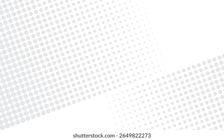 Modern White Background with Gradient Gray Halftone Dots Pattern for Contemporary Design Projects and Clean Vector Illustration Templates ideal for presentations