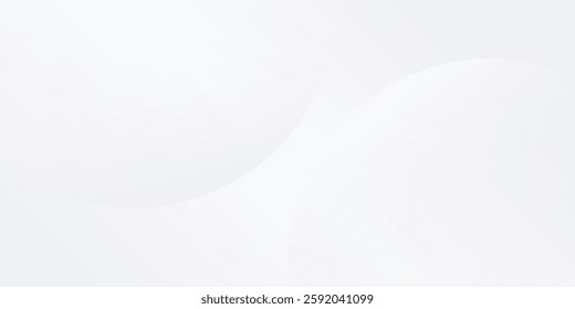 Modern white background with grey circle lines. Digital future technology art modern simple abstarct