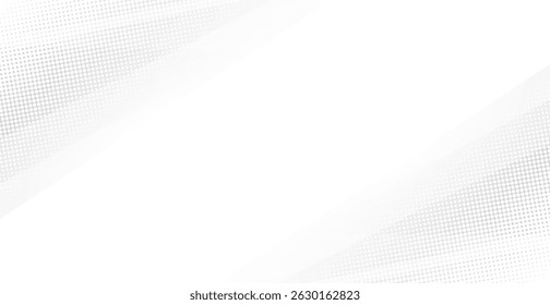 Modern White Background with Halftone. Technology Banner. Vector Illustration. Abstract Business Wallpaper
