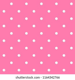 Modern white background - seamless.
white circles on pink background