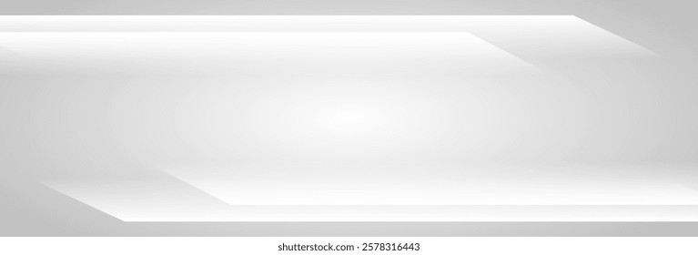 Modern White Background. Technology Banner. Vector Illustration. Abstract Business Wallpaper