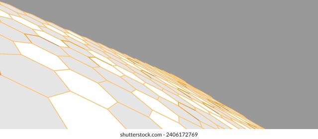 Modern white background textured with abstract hexagon pattern
