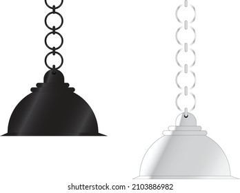 Modern white and black ceiling lamps