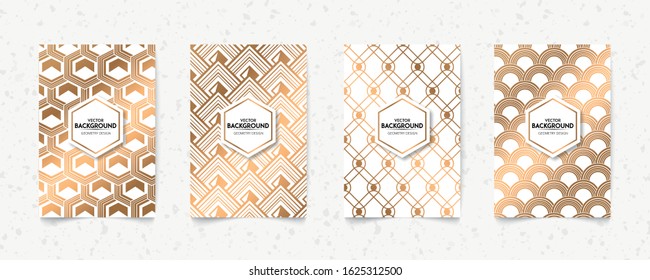 Modern white and black and gold pattern art deco geometry style texture background, '20s retro, The Roaring 2020s