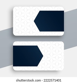 Modern white and blue business card design template