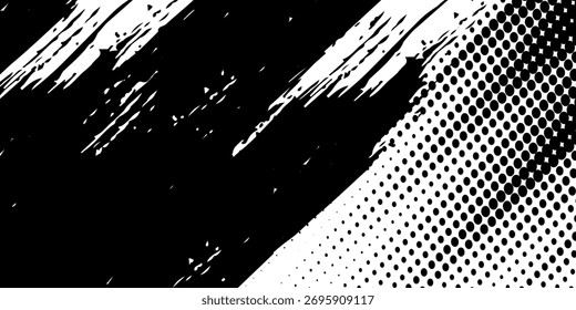 Moderno fondo de textura grunge de gradiente de patrón de color blanco y azul. Puntos pop art comics arte oscuro