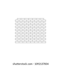 modern white brick icon,flat design,vector illustration.