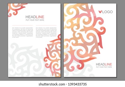 Modern  white brochure design template