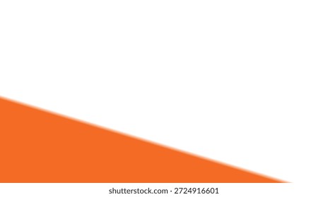 A modern white canvas featuring a distinct diagonal corner of bright orange color.