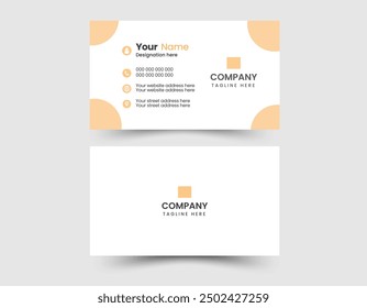 Modern white and  Clean professional  business card template. Business card for business and personal use. Vector illustration design.