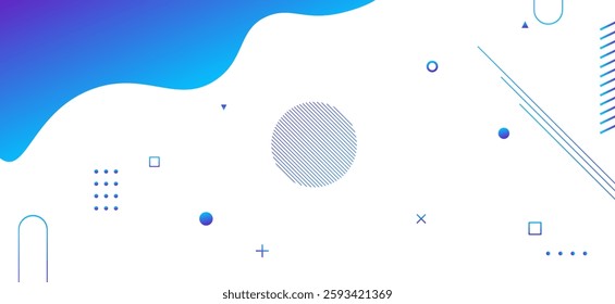 Modern white colour abstract background with gradient blue colour wave pattern shape and rounded pattern design background vector illustration eps10. Futuristic Luxury Dynamic shapes pattern. Graphic.