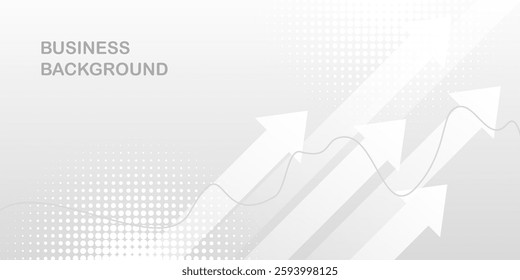 Modern white creative economy investment report chart arrow up illustration background	
