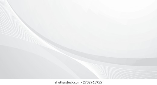 Fondo moderno de líneas de curva blancas, fondo limpio y minimalista, fondo transparente ideal para Sitios web y materiales de impresión, que muestra una estética de diseño simple, elegante y elegante