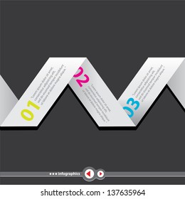 Modern White Design template / can be used for infographics / numbered banners / graphic or website layout vector